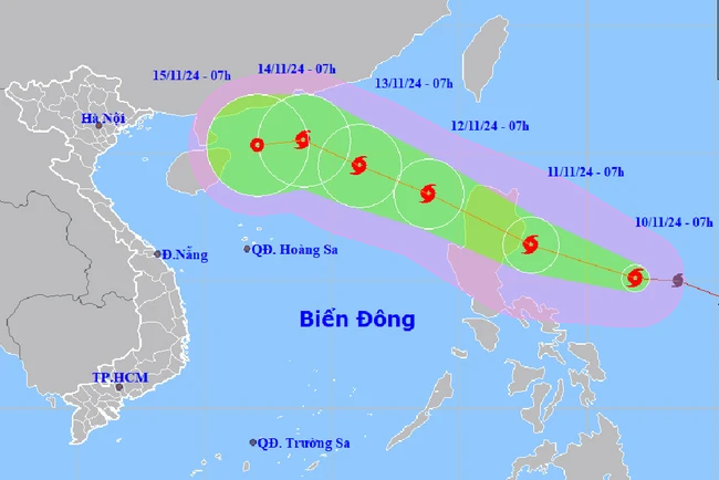 Bão chồng bão, nguy cơ hình thành bão số 8 trên biển Đông - Ảnh 1.