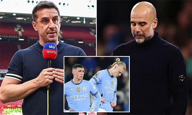 Gary Neville: 'Man City bị áp đảo ở mọi vị trí, đang ở giai đoạn thoái trào' - Ảnh 1.