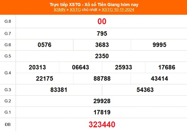 XSTG 17/11 - Kết quả xổ số Tiền Giang hôm nay 17/11/2024 - Trực tiếp xổ số hôm nay ngày 17 tháng 11 - Ảnh 1.