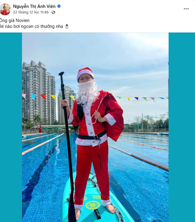 VĐV Việt Nam đón Giáng sinh: Ánh Viên gây cười với hóa thân ông già Noel, Ánh Nguyệt hạnh phúc bên Đức Phát - Ảnh 2.